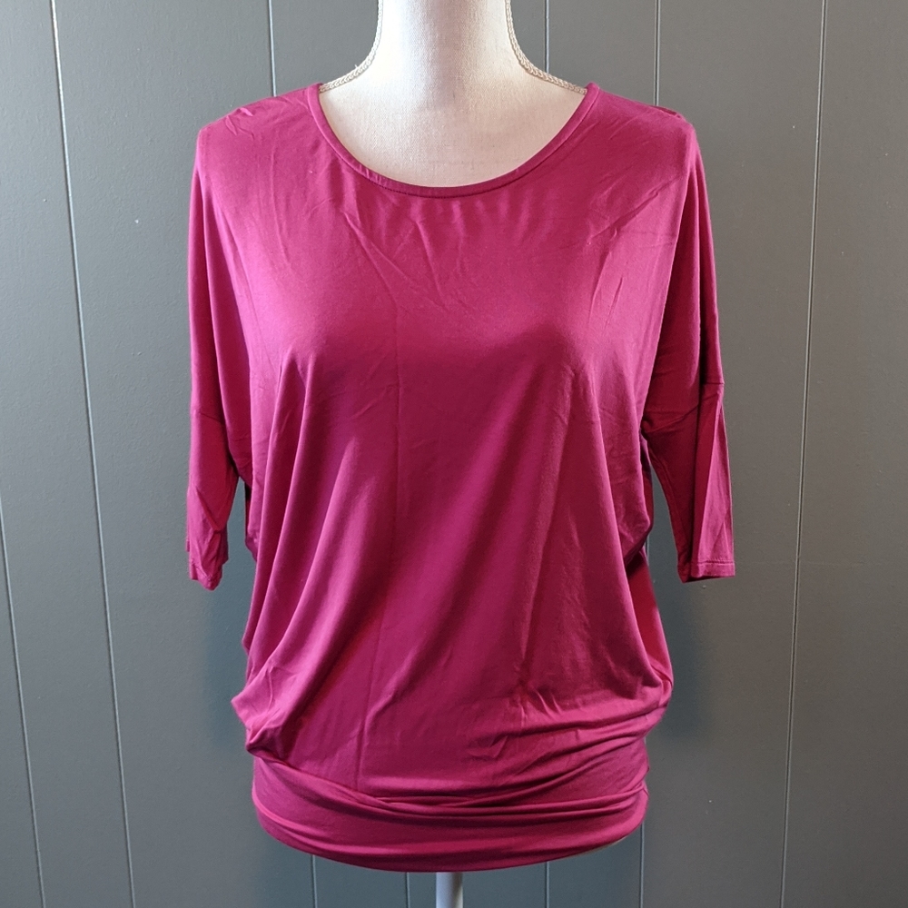 Agnes and Dora Hot Pink Dolman Top